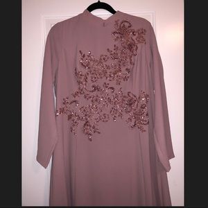 Dusty pink Mother of bride evening dress size 16